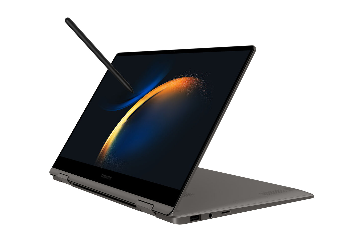 Samsung Galaxy Book3 Pro 360 NP730QFG-KA3DE bärbara datorer Intel® Core™ i7 i7-1360P Hybrid (2-i-1) 33,8 cm (13.3") Pekskärm Full HD 16 GB LPDDR4x-SDRAM 512 GB SSD Wi-Fi 6E (802.11ax) Windows 11 Home grafit