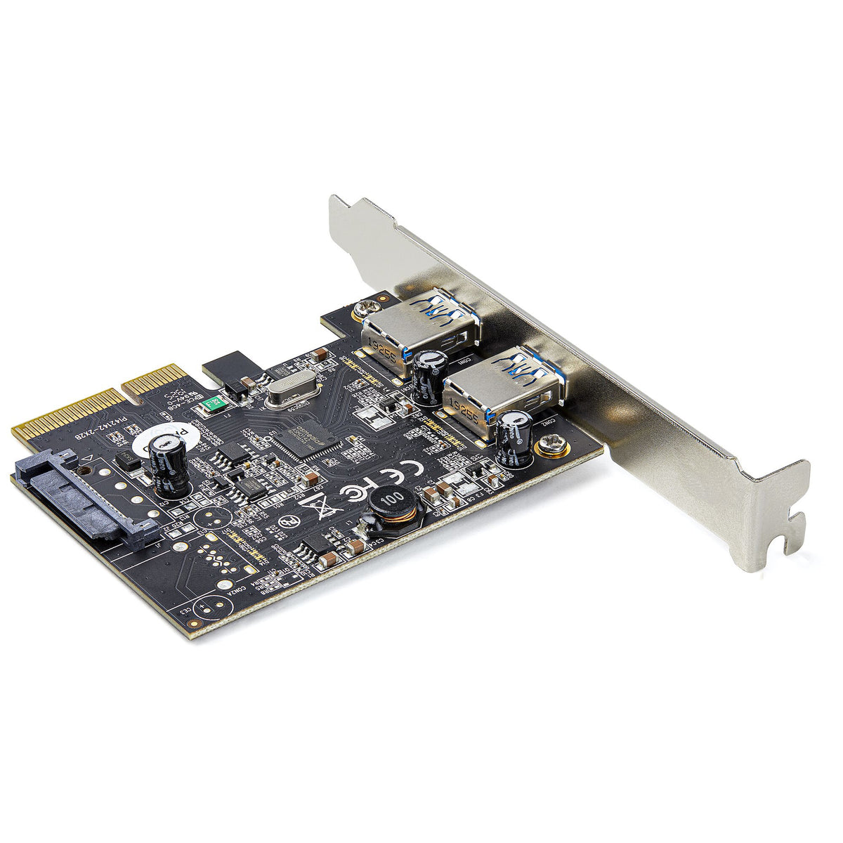 StarTech.com 2-portars USB PCIe-kort med 10 Gbps/port - USB 3.2 Gen 2 Type-A PCI Express 3.0 x4-värdkontrollexpansionskort - Tilläggsadapterkort - Full/låg profil - Windows och Linux