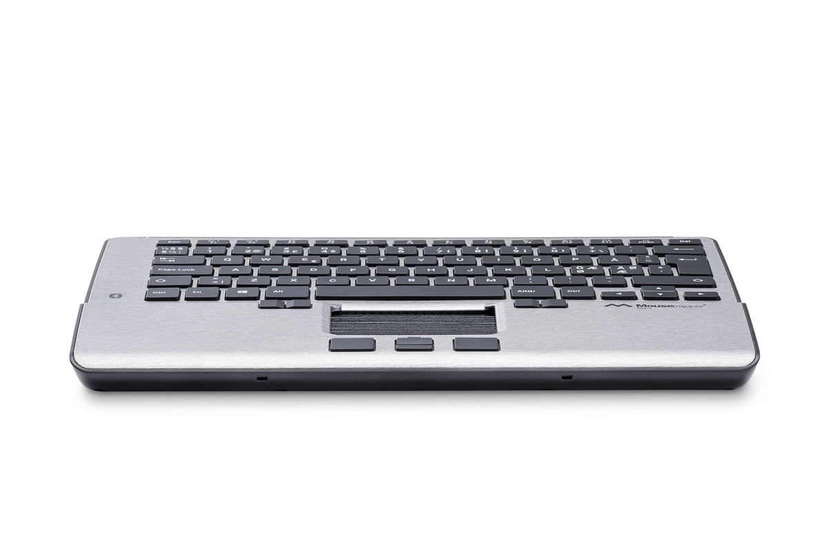 Mousetrapper Alpha & Laptop Stand tangentbord Kontor USB + Bluetooth QWERTY Nordic Svart, Silver