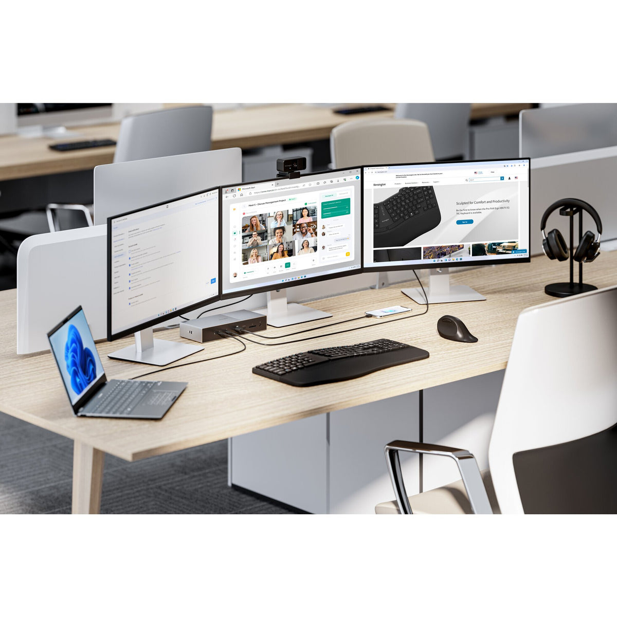 Kensington SD5000T5 EQ Thunderbolt 5 trippel 4K dockningsstation med 140 W PD – Windows/macOS