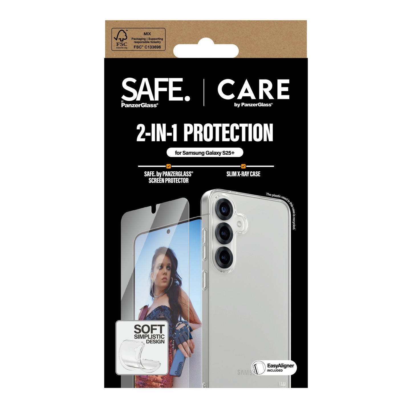 PanzerGlass CARE™ by ® 2-in-1 Bundle Samsung Galaxy S25+ Genomskinligt skärmskydd 1 styck