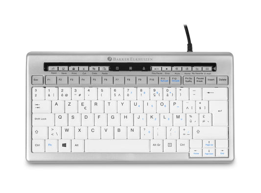 BakkerElkhuizen S-board 840 tangentbord Kontor USB QWERTY Engelska (Storbritannien) Ljusgrå, Vit