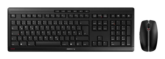 CHERRY Stream Desktop tangentbord Mus inkluderad Kontor RF Trådlös QWERTZ tyska Svart