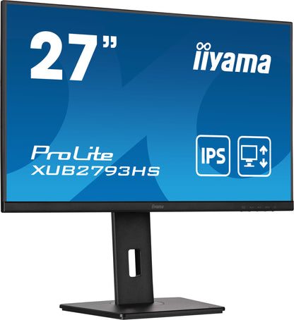 iiyama ProLite XUB2793HS-B7 platta pc-skärmar 68,6 cm (27") 1920 x 1080 pixlar Full HD LED Svart