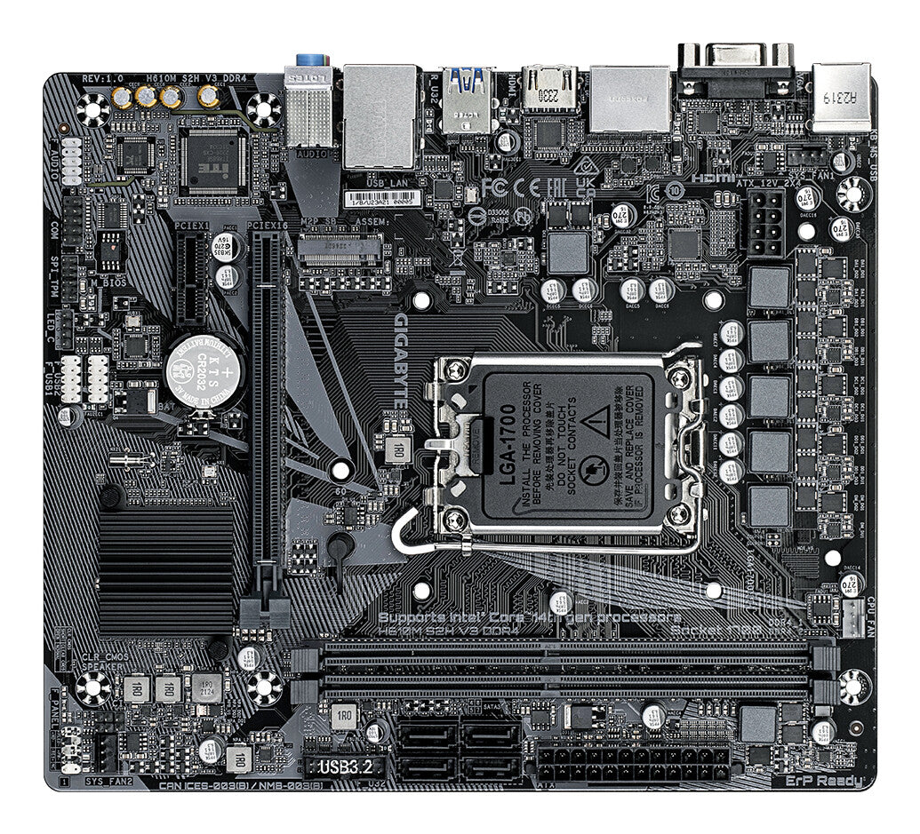 GIGABYTE H610M S2H V3 DDR4 moderkort Intel H610 Express LGA 1700 micro ATX