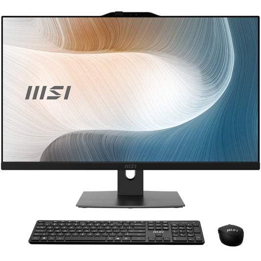 MSI Modern AM272P 1M-836DE Intel Core 5 120U 68,6 cm (27") 1920 x 1080 pixlar Allt-i-ett-dator 8 GB DDR5-SDRAM 512 GB SSD Windows 11 Pro Wi-Fi 6E (802.11ax) Svart