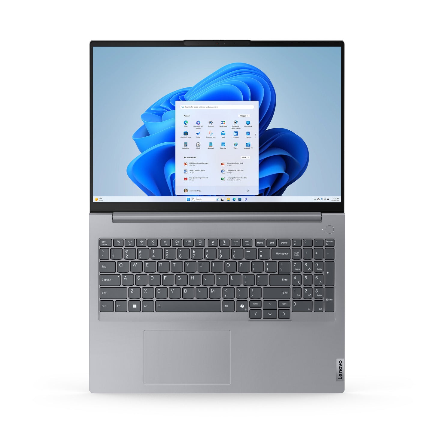Lenovo ThinkBook 16 G7 ARP AMD Ryzen™ 5 7535HS Bärbar dator 40,6 cm (16") WUXGA 16 GB DDR5-SDRAM 512 GB SSD Wi-Fi 6E (802.11ax) Windows 11 Pro Engelsk Grå