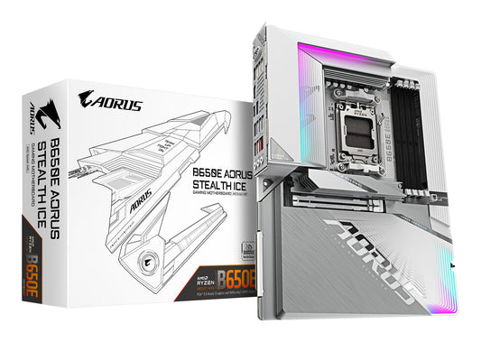 GIGABYTE B650E AORUS STEALTH ICE moderkort AMD B650 AM5-sockel ATX