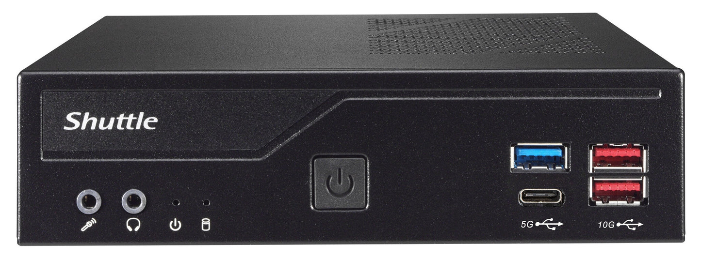 Shuttle DH670V2 datorhölje & moderkort 1,35L storlek PC Svart Intel H670 LGA 1700