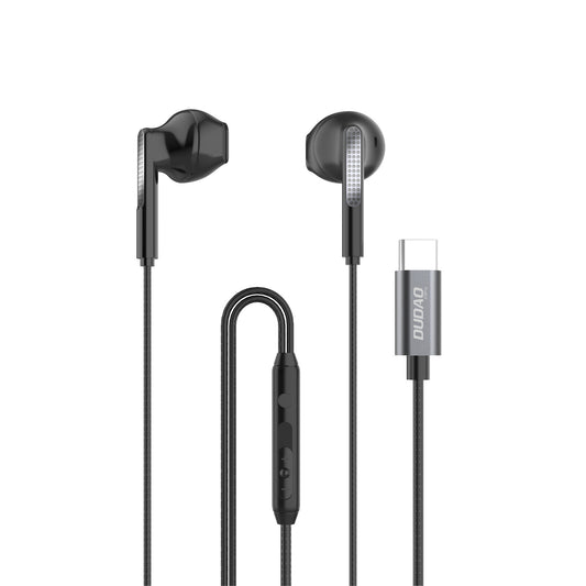 DUDAO X3Pro USB-C headphone Black Hörlurar Kabel I öra Samtal/musik/sport/vardag USB Type-C Svart