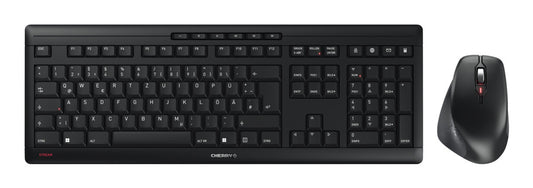 CHERRY JD-8550DE-2 tangentbord Mus inkluderad Hem / Kontor RF Trådlös QWERTZ tyska Svart