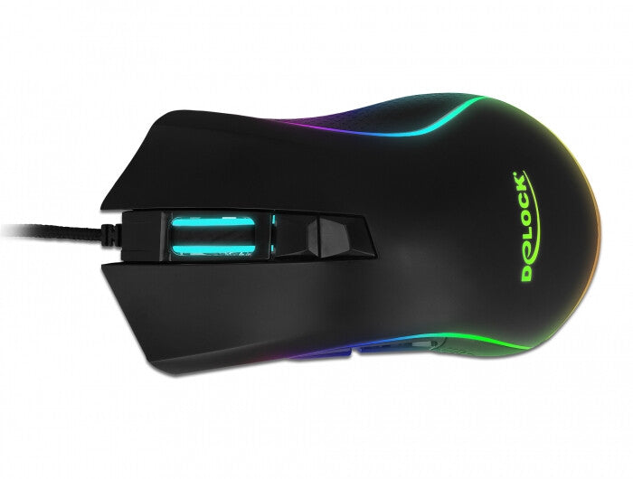 DeLOCK 12670 datormöss Spela högerhand USB Type-A Optisk 10000 DPI