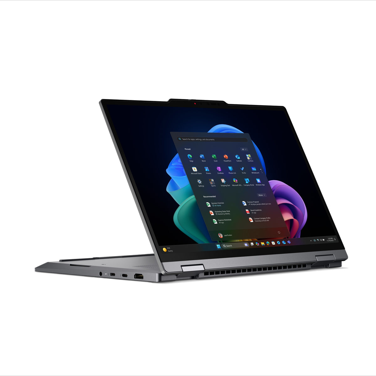 Lenovo ThinkPad X1 2-in-1 Gen 11 Aura Edition Copilot+ PC Intel Core Ultra X7 368H Hybrid (2-i-1) 35,6 cm (14") Pekskärm 2.8K 64 GB LPDDR5x-SDRAM 1 TB SSD Wi-Fi 7 (802.11be) Windows 11 Pro Nordic Grå