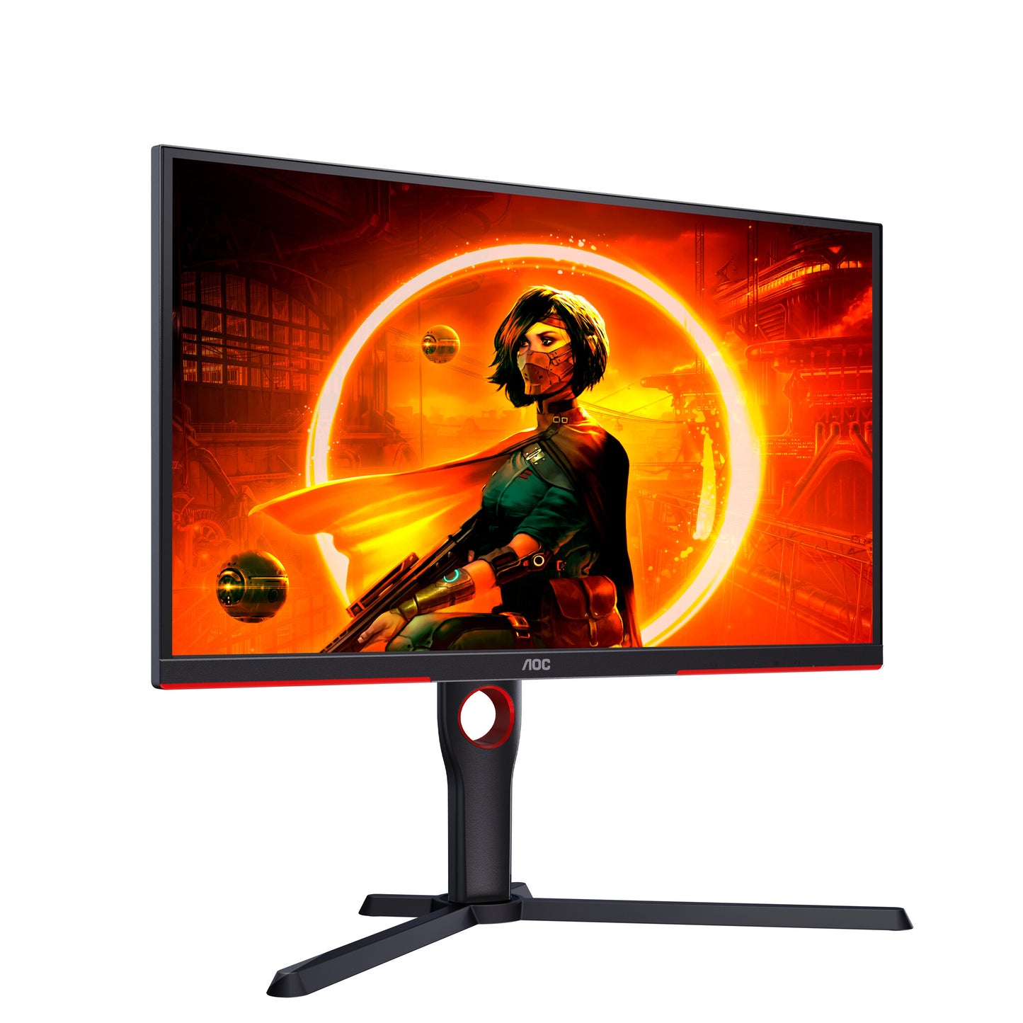 AOC G3 25G3ZM/BK platta pc-skärmar 62,2 cm (24.5") 1920 x 1080 pixlar Full HD Svart, Röd