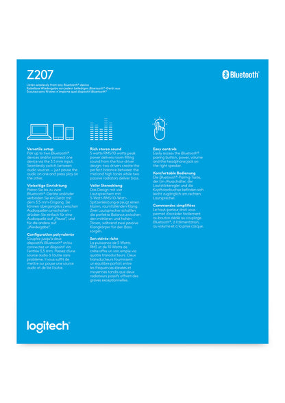 Logitech Z207 Vit Kabel & Trådlös 5 W