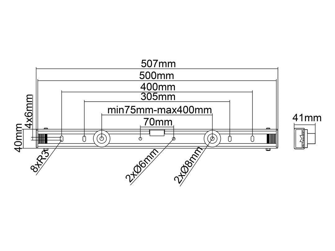 Multibrackets 0984 tv-fäste 165,1 cm (65") Svart