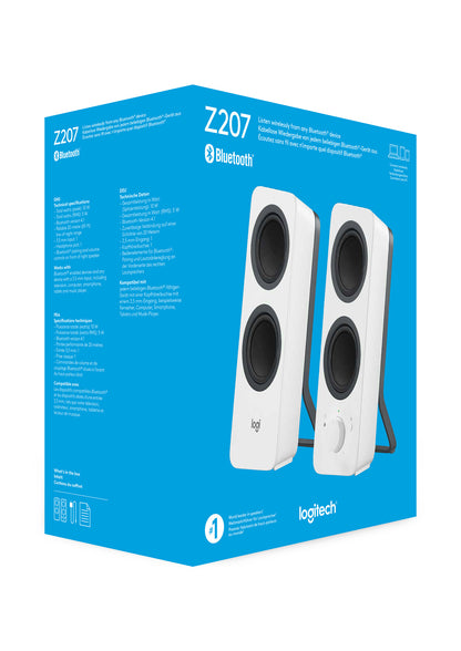 Logitech Z207 Vit Kabel & Trådlös 5 W