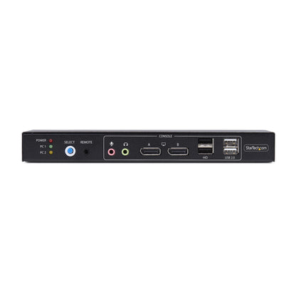 StarTech.com 2-portars DisplayPort KVM-switch för dubbla bildskärmar och videomatris med dubbla vyer, 4K 60 Hz, 4x USB-hubbportar, snabbtangentväxling, DP 1.2 Matrix KVM, TAA-kompatibel