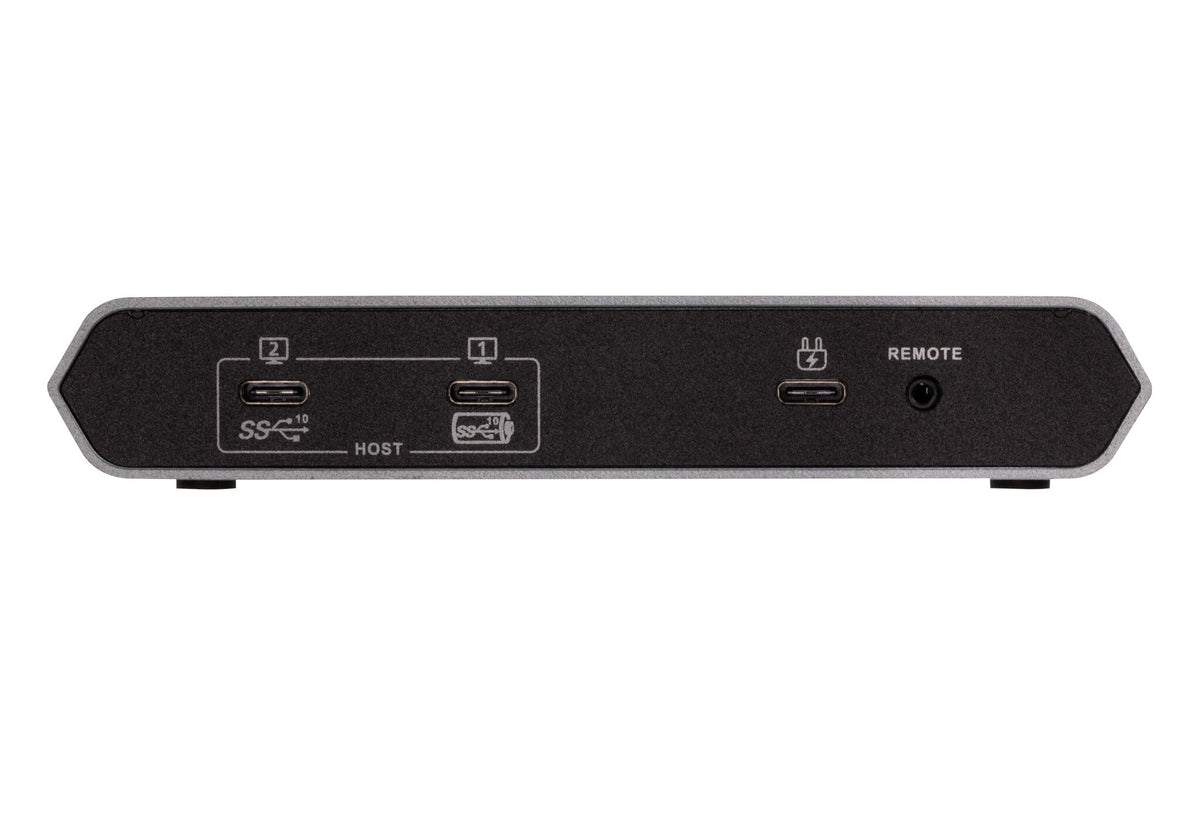 ATEN 2-portars USB-C Gen2 delningsswitch med strömgenomströmning