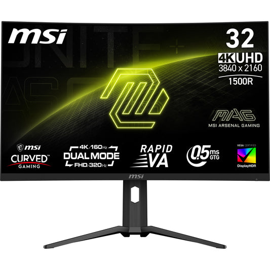 MSI MAG 321CUPDF platta pc-skärmar 80 cm (31.5") 3840 x 2160 pixlar 4K Ultra HD LCD Svart