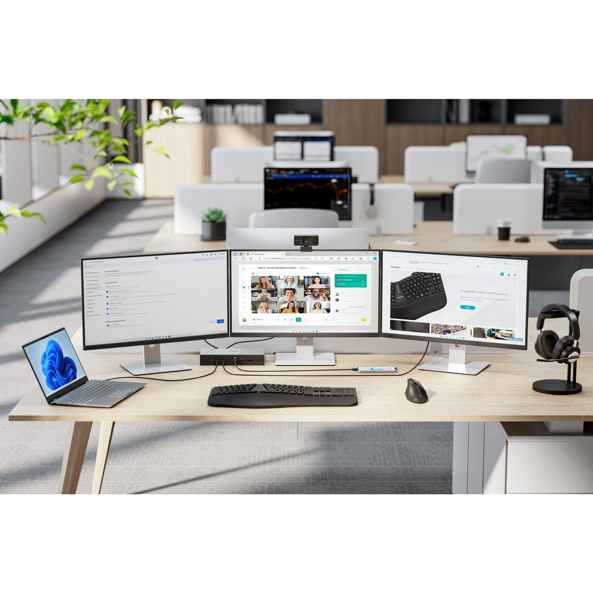 Kensington SD5000T5 EQ Thunderbolt 5 trippel 4K dockningsstation med 140 W PD – Windows/macOS