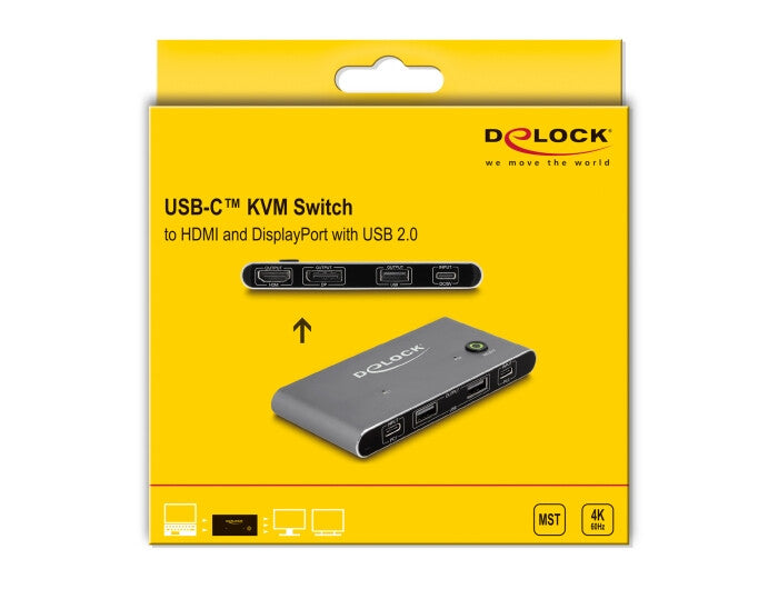DeLOCK 11485 KVM-switchar Antracit