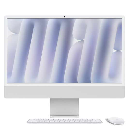 Apple iMac Apple M M4 59,7 cm (23.5") 4480 x 2520 pixlar Allt-i-ett-dator 16 GB 512 GB SSD macOS Sequoia Wi-Fi 6E (802.11ax) Silver