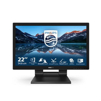 Philips 162B9T/00 platta pc-skärmar 39,6 cm (15.6") 1366 x 768 pixlar HD LCD Pekskärm Svart