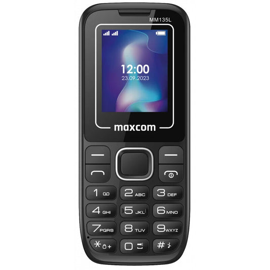 MaxCom Classic MM135 LIGHT 4,5 cm (1.77") 68 g Svart Första mobiltelefon