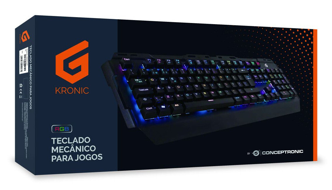 Conceptronic KRONIC tangentbord Spela USB QWERTY Portugisisk Svart