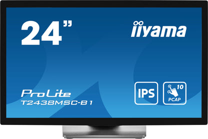 iiyama ProLite T2438MSC-B1 platta pc-skärmar 60,5 cm (23.8") 1920 x 1080 pixlar Full HD LED Pekskärm Svart