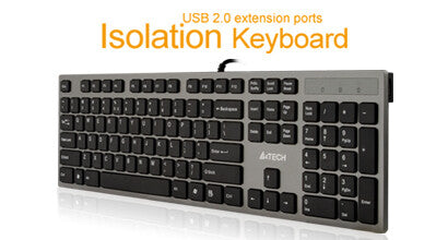 A4Tech KV-300H tangentbord Universal USB Grå