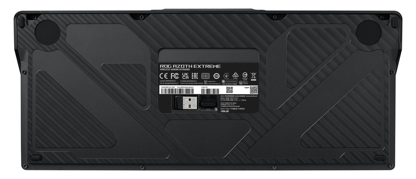 ASUS ROG Azoth Extreme tangentbord Spela USB + RF Wireless + Bluetooth QWERTZ Svart
