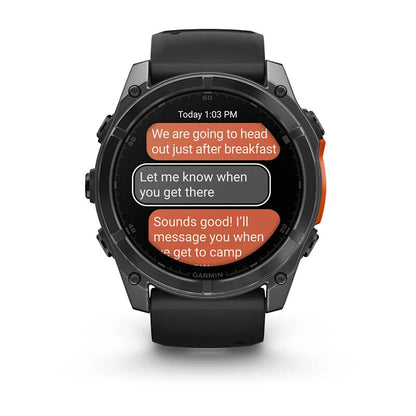 Garmin Fenix 8 3,56 cm (1.4") AMOLED 51 mm Digital 454 x 454 pixlar Pekskärm Grå Wi-Fi GPS