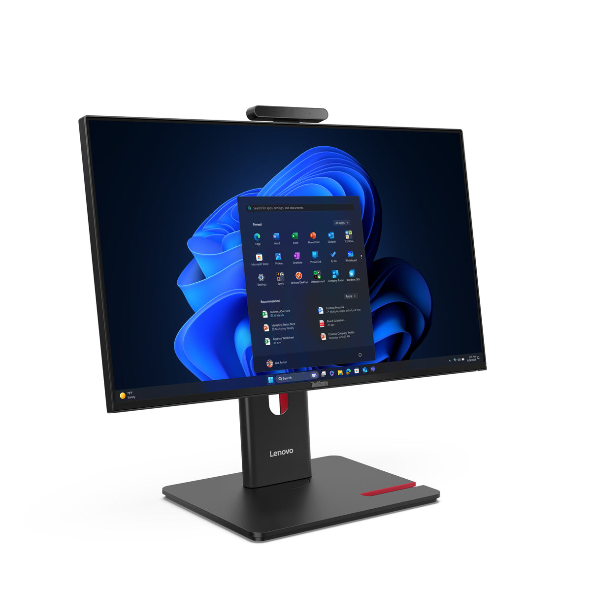 Lenovo ThinkCentre M70a Gen 6 Intel Core Ultra 5 235T 60,5 cm (23.8") 1920 x 1080 pixlar Allt-i-ett-dator 16 GB DDR5-SDRAM 512 GB SSD Windows 11 Pro Wi-Fi 6E (802.11ax) Svart