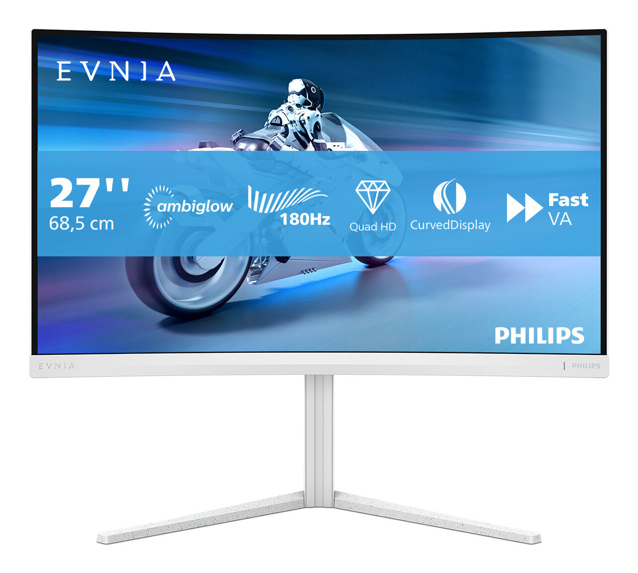 Philips Evnia 5000 27M2C5501/00 platta pc-skärmar 68,6 cm (27") 2560 x 1440 pixlar Quad HD LCD Vit