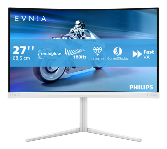 Philips Evnia 5000 27M2C5501/00 platta pc-skärmar 68,6 cm (27") 2560 x 1440 pixlar Quad HD LCD Vit