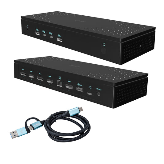 i-tec CA5MONITORDOCKPD dockningsstationer för bärbara datorer Kabel USB 3.2 Gen 1 (3.1 Gen 1) Type-C Svart