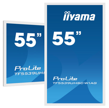 iiyama ProLite TF5539UHSC-W1AG platta pc-skärmar 139,7 cm (55") 3840 x 2160 pixlar 4K Ultra HD LED Pekskärm Flera användare Vit