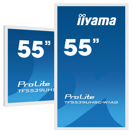 iiyama ProLite TF5539UHSC-W1AG platta pc-skärmar 139,7 cm (55") 3840 x 2160 pixlar 4K Ultra HD LED Pekskärm Flera användare Vit