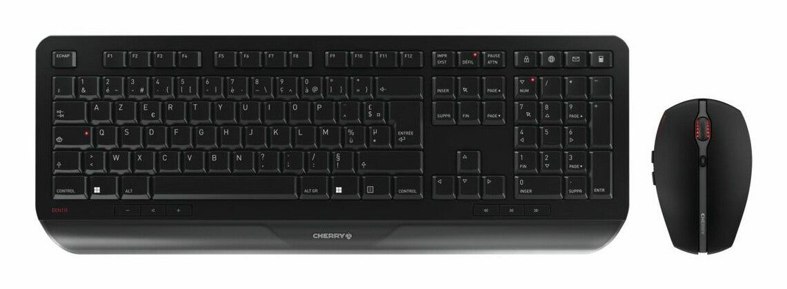 CHERRY JD-7000FR-2 tangentbord Mus inkluderad Hem / Kontor RF Trådlös AZERTY Fransk Svart