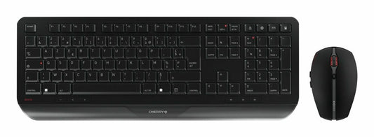 CHERRY JD-7000FR-2 tangentbord Mus inkluderad Hem / Kontor RF Trådlös AZERTY Fransk Svart