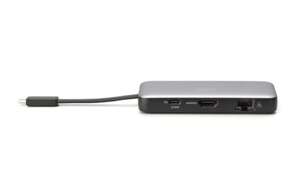 Digitus DA-70916 dockningsstationer för bärbara datorer Kabel USB 3.2 Gen 2 (3.1 Gen 2) Type-C Svart, Grå