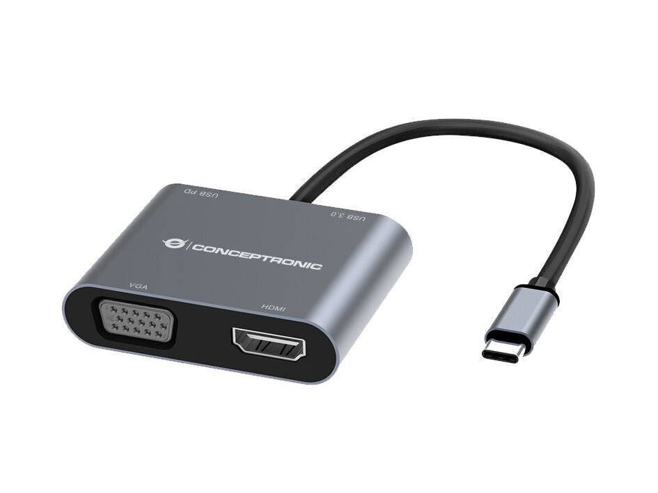 Conceptronic DONN16G Kabel USB 3.2 Gen 1 (3.1 Gen 1) Type-C Grå