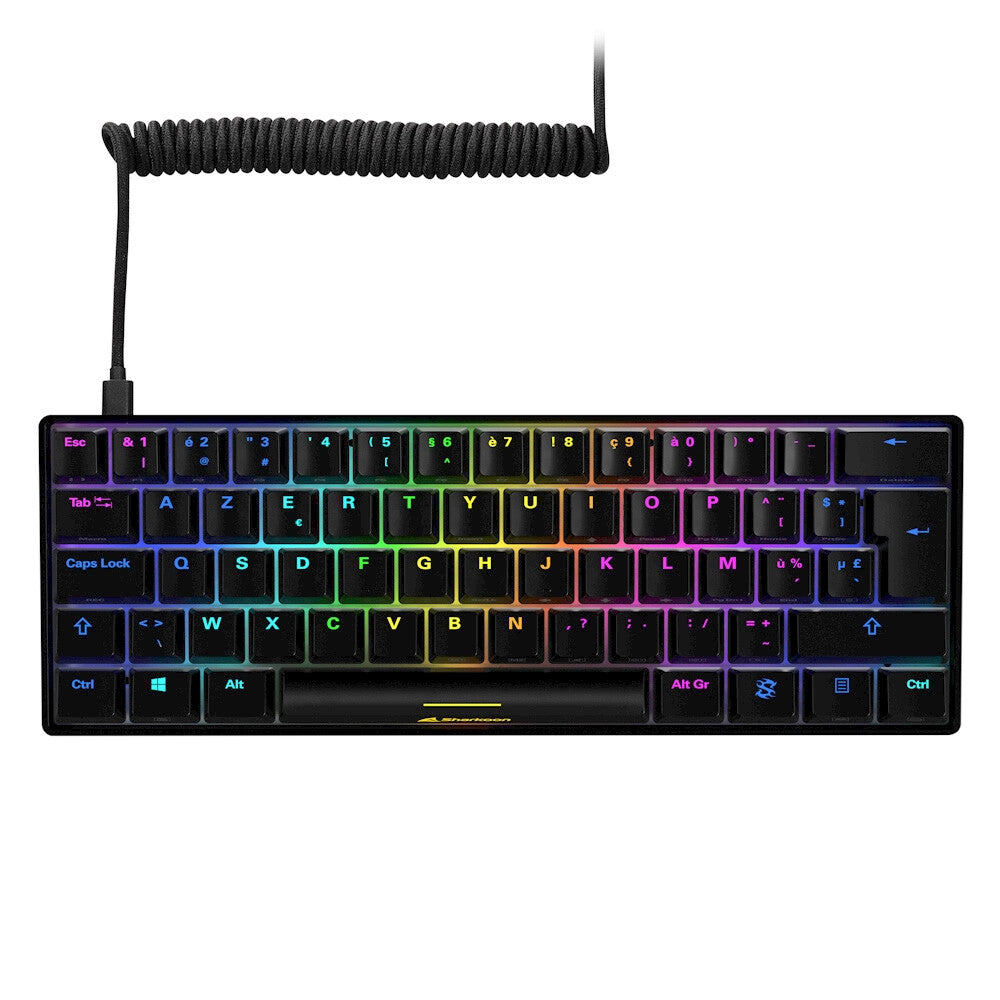 Sharkoon SGK50 S4 tangentbord Spela USB AZERTY Fransk Svart