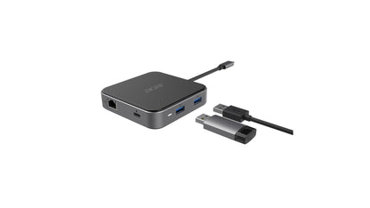Acer HP.DSCAB.013 dockningsstationer för bärbara datorer Kabel USB 3.2 Gen 1 (3.1 Gen 1) Type-C Kol, Silver