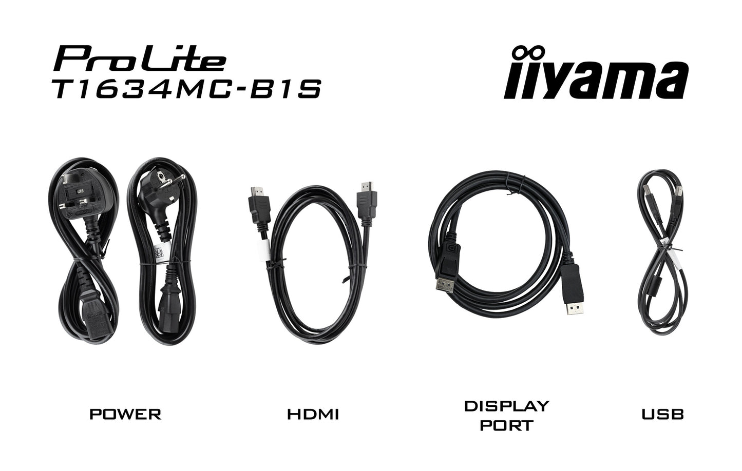 iiyama ProLite T1634MC-B1S platta pc-skärmar 39,6 cm (15.6") 1920 x 1080 pixlar Full HD LED Pekskärm Svart