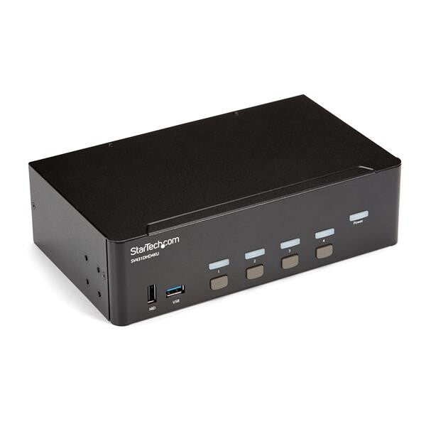 StarTech.com 4-ports HDMI KVM-switch - 4K 30 Hz - dubbel skärm