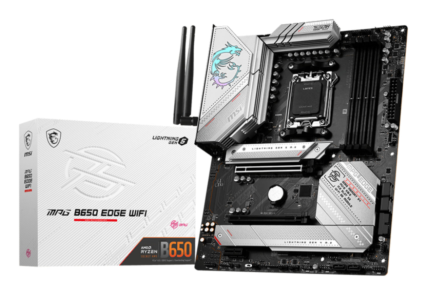 MSI MPG B650 EDGE WIFI moderkort AMD B650 AM5-sockel ATX