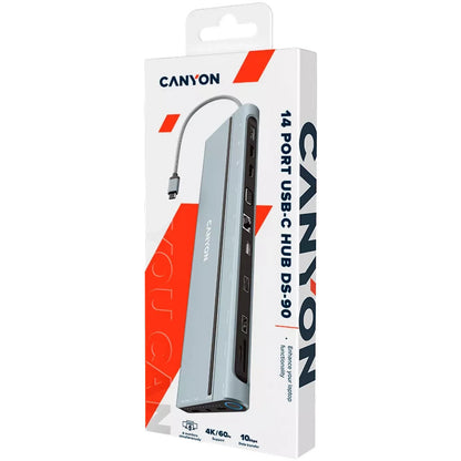 Canyon DS-90 USB 3.2 Gen 1 (3.1 Gen 1) Type-C Grå
